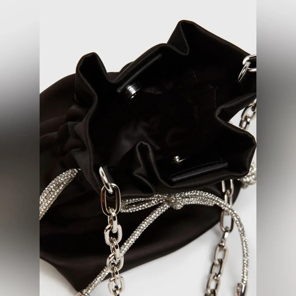 Crystal Bow Satin Bag - Picture 4 of 4